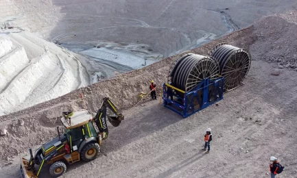Pexgol Pipe Installation for Open Pit Mine Drainage.