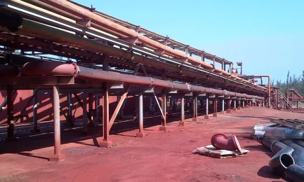Transport of acid slurry at high temperatures