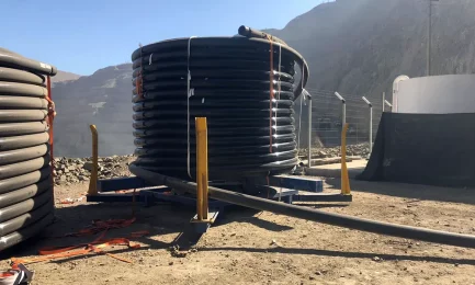 Installation of 3000 Meters Of PE-X Pipe for an Underground Mine.