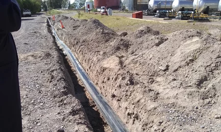 Installation of a Fire Supply Network in a Oil Treatment Plant.
